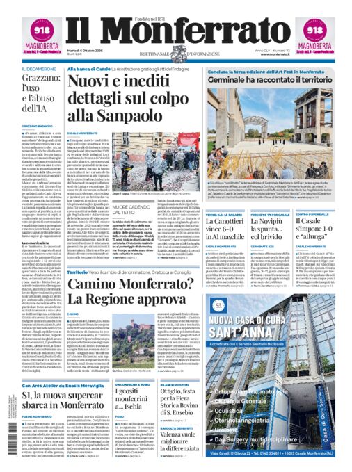 Il Monferrato - Edizione 73 del 06/10/2026